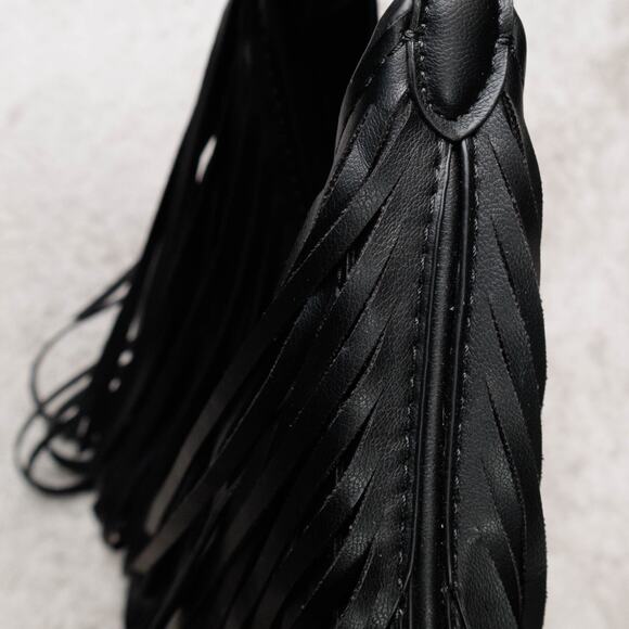Zara Black Fringe Shoulder Bag - Picture 13 of 13